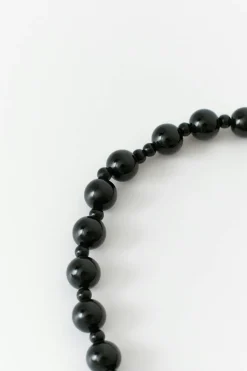 Gina Tricot Pearl necklace Svart