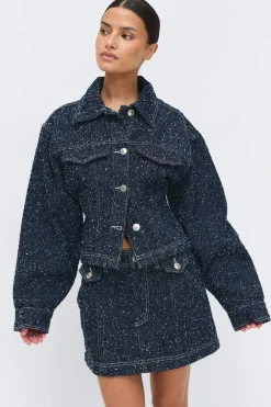 Gina Tricot Pepu bouce deni jacket Blå Discount