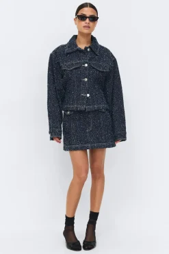 Gina Tricot Pepu bouce deni jacket Blå Discount