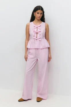 Gina Tricot Pepu tie top Rosa New
