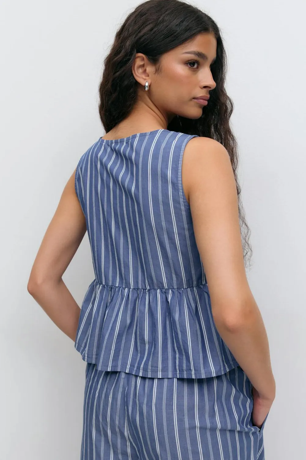 Gina Tricot Pepu tie top Blå Hot