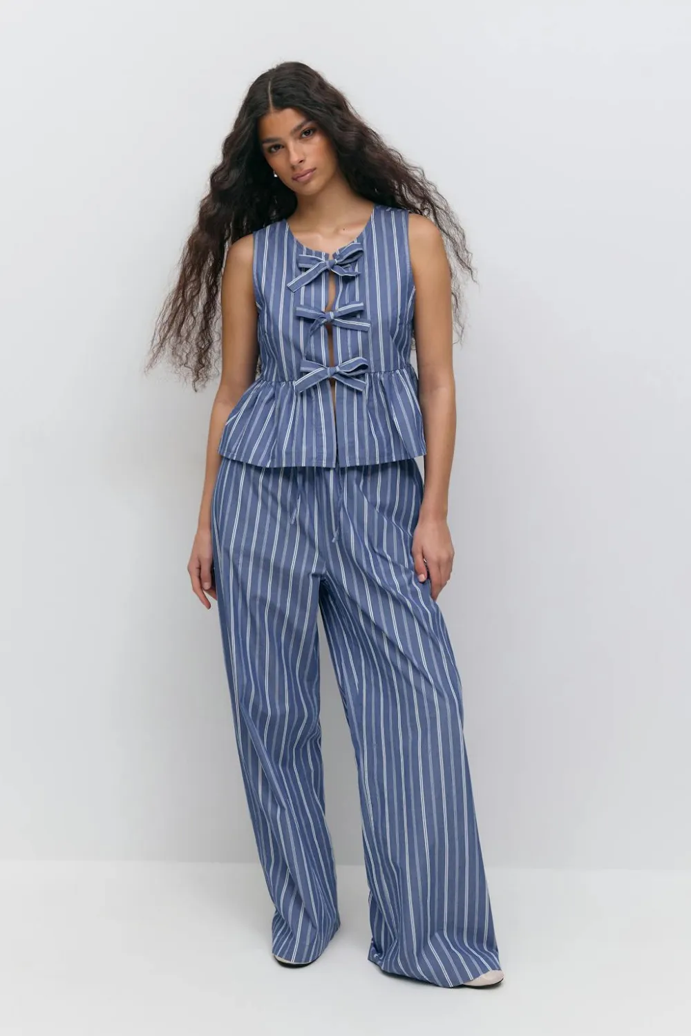 Gina Tricot Pepu tie top Blå Hot