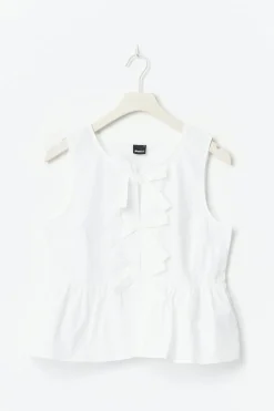 Gina Tricot Pepu tie top Hvit