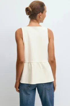 Gina Tricot Pepu top Hvit Discount