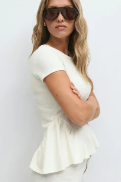 Gina Tricot Pepu top Hvit Outlet