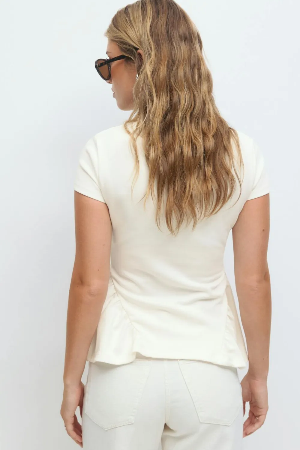 Gina Tricot Pepu top Hvit Outlet