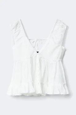 Gina Tricot Pepu top Hvit Clearance