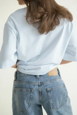 Gina Tricot Perfect boxy tee Blå Discount