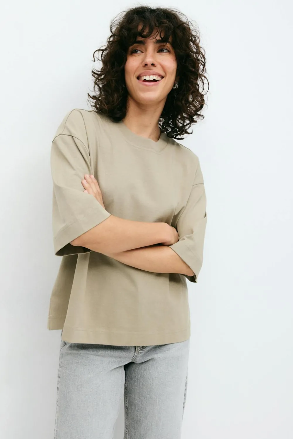 Gina Tricot Perfect boxy tee Grønn Sale
