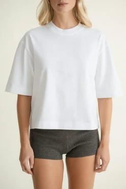 Gina Tricot Perfect boxy tee Hvit Hot