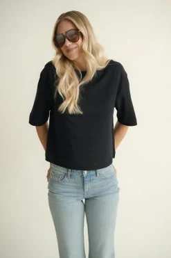 Gina Tricot Perfect boxy tee Svart New