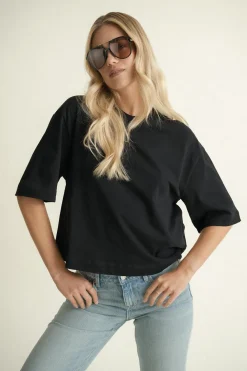 Gina Tricot Perfect boxy tee Svart New