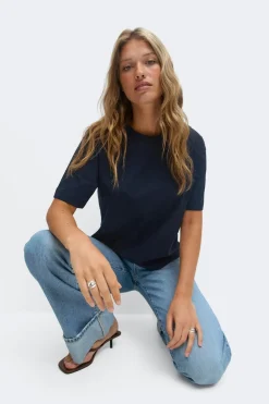 Gina Tricot Perfect tee Blå New