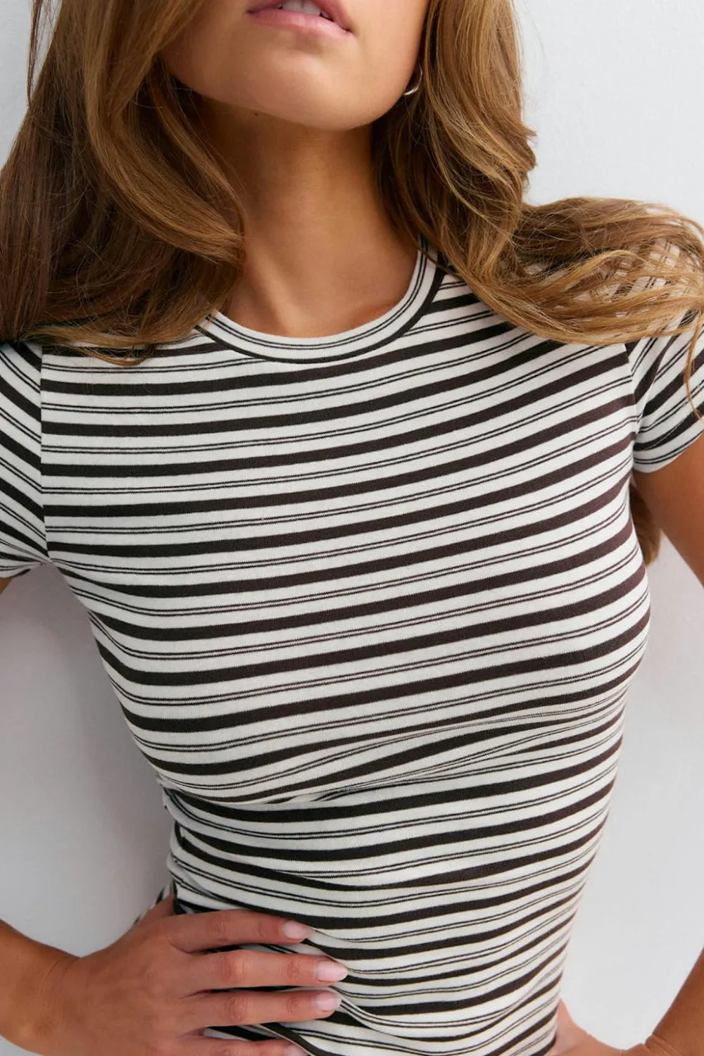 Gina Tricot Perfect tight tee Beige Clearance