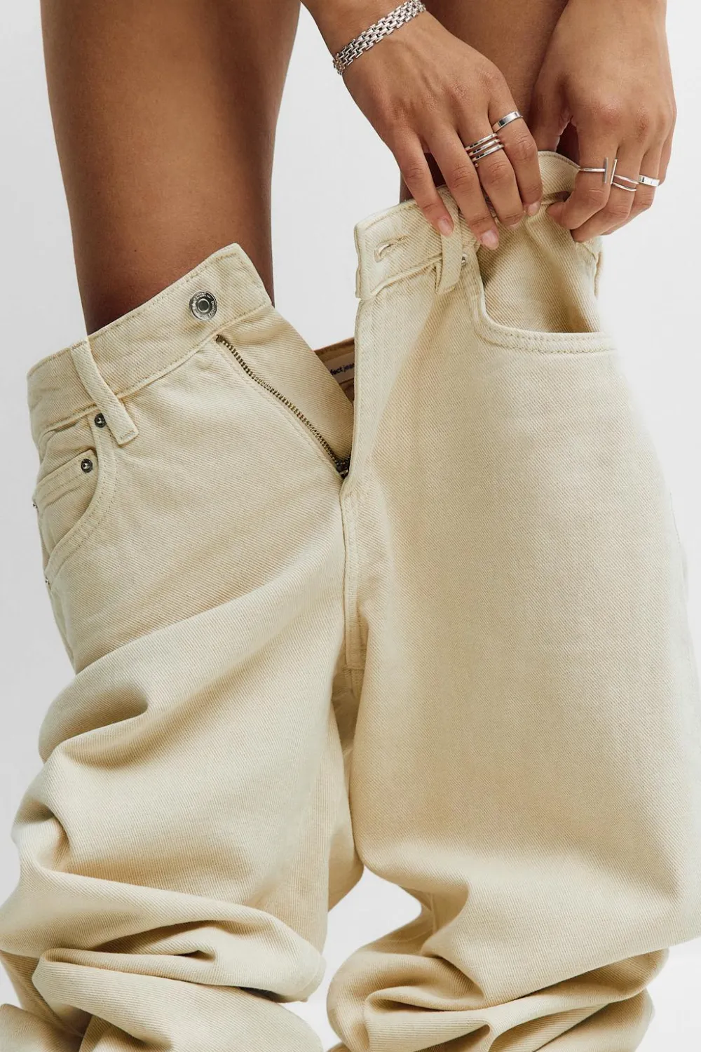 Gina Tricot Perfect wide jeans Beige Discount