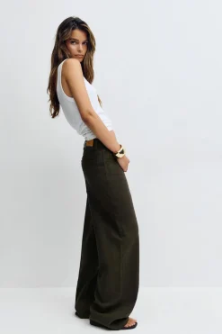Gina Tricot Perfect wide jeans Brun Discount
