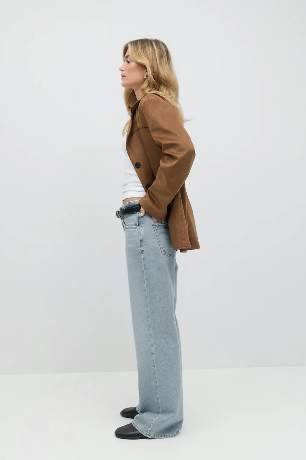 Gina Tricot Perfect wide jeans Blå