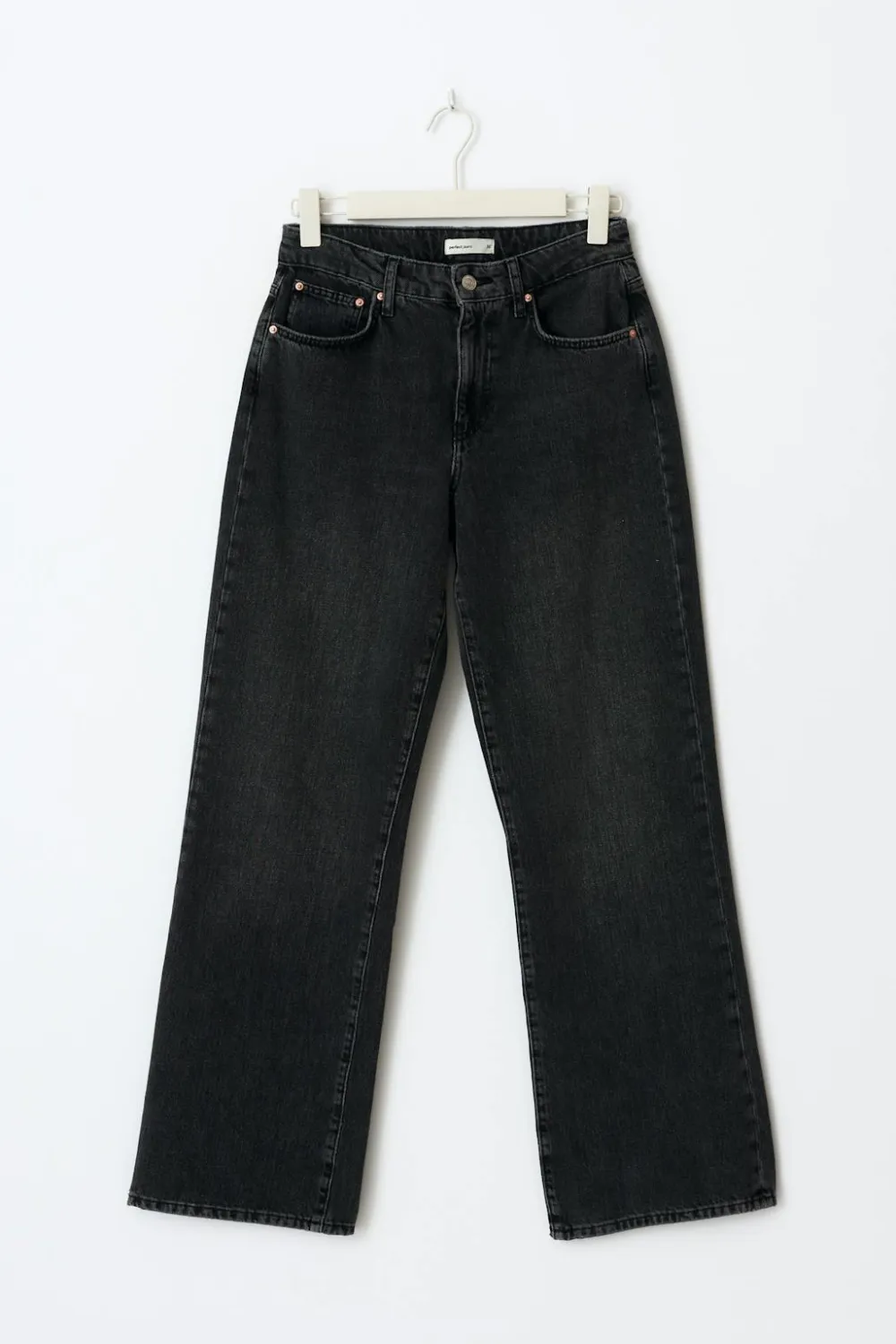 Gina Tricot Perfect wide jeans Svart Discount
