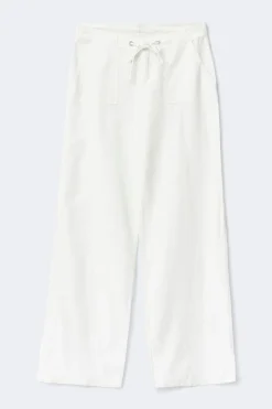Gina Tricot Petite linen blend trousers Hvit Discount