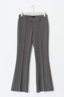 Gina Tricot Petite low bootcut trousers Grå New