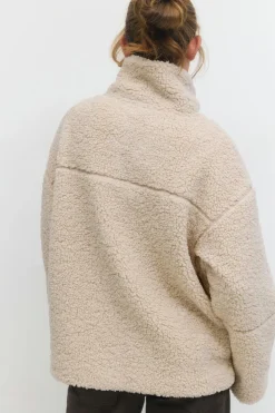 Gina Tricot Pie zip jacket Beige
