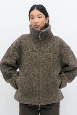 Gina Tricot Pie zip jacket Brun Outlet