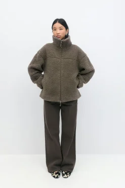 Gina Tricot Pie zip jacket Brun Outlet