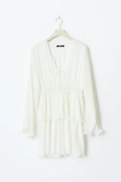 Gina Tricot Pleated dress Hvit Best