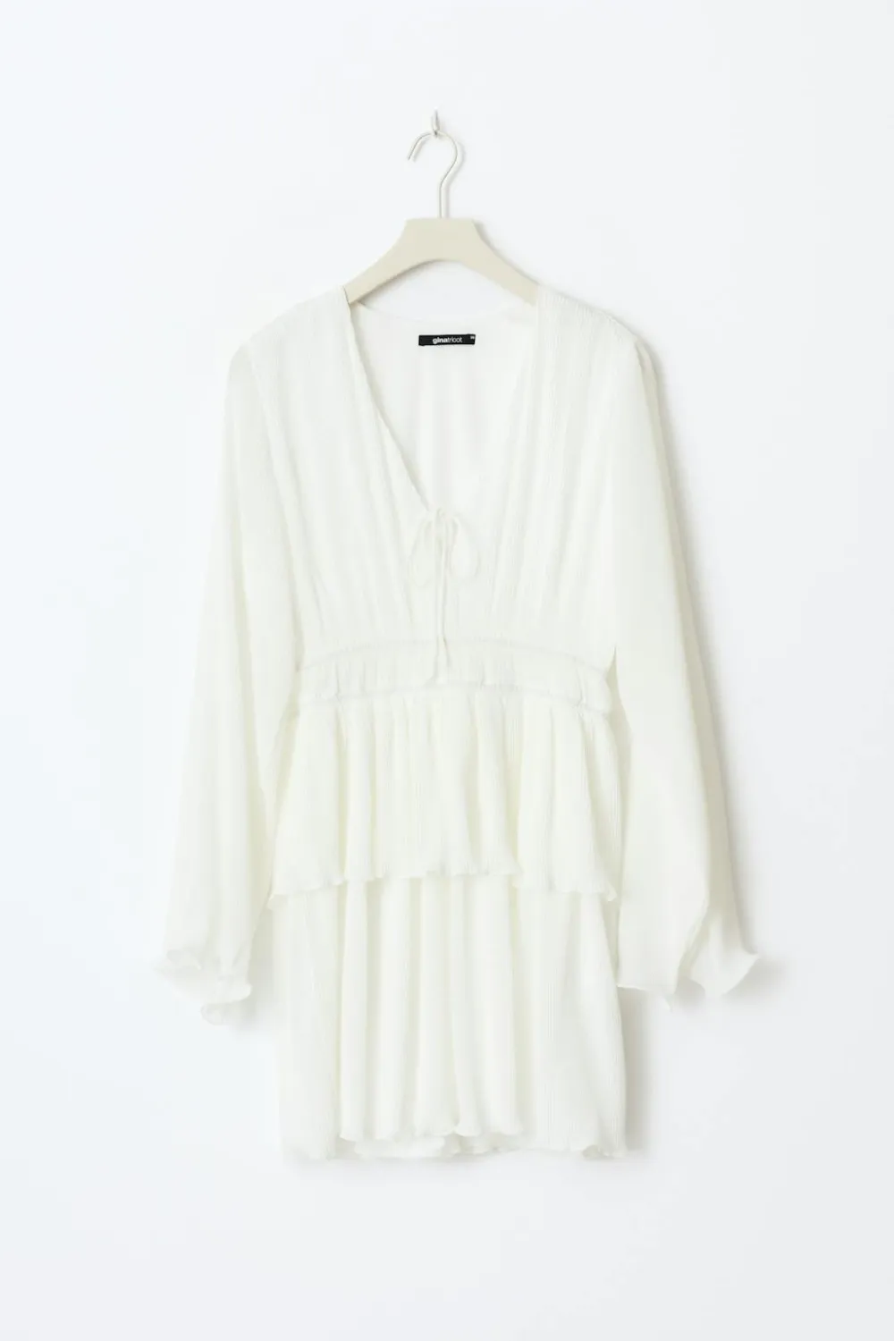 Gina Tricot Pleated dress Hvit Best