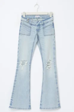 Gina Tricot 14+ peated fare jean Blå Sale