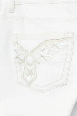 Gina Tricot 14+ peated fare jean Hvit Hot