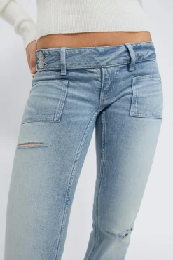 Gina Tricot 14+ peated fare jean Blå Online