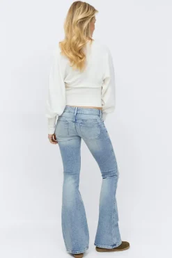 Gina Tricot 14+ peated fare jean Blå Online