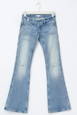 Gina Tricot 14+ peated fare jean Blå Online