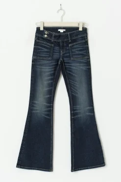 Gina Tricot Pleated flare jeans Blå