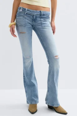 Gina Tricot 14+ peated fare jean ta Blå Clearance