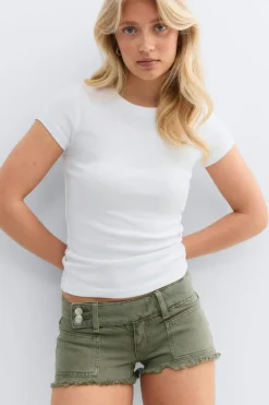 Gina Tricot 14+ peated ow deni hort Grønn New