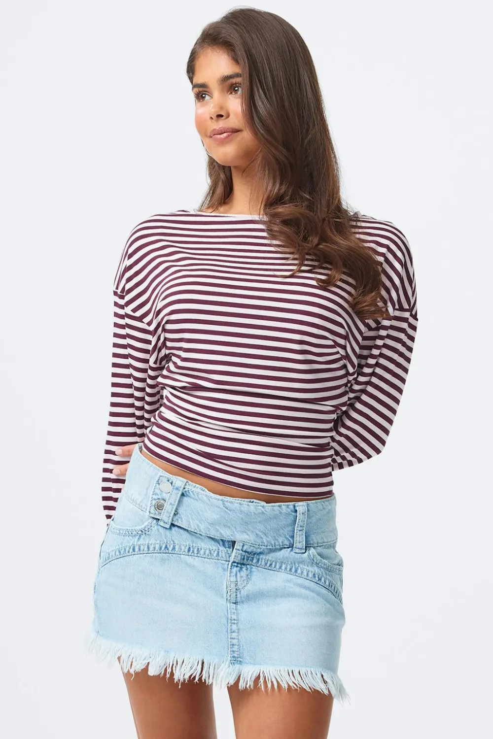 Gina Tricot 14+ peated ow deni kirt Blå Outlet