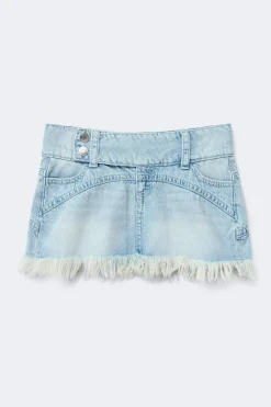 Gina Tricot 14+ peated ow deni kirt Blå Outlet