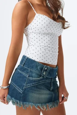 Gina Tricot 14+ peated ow deni kirt Blå Hot