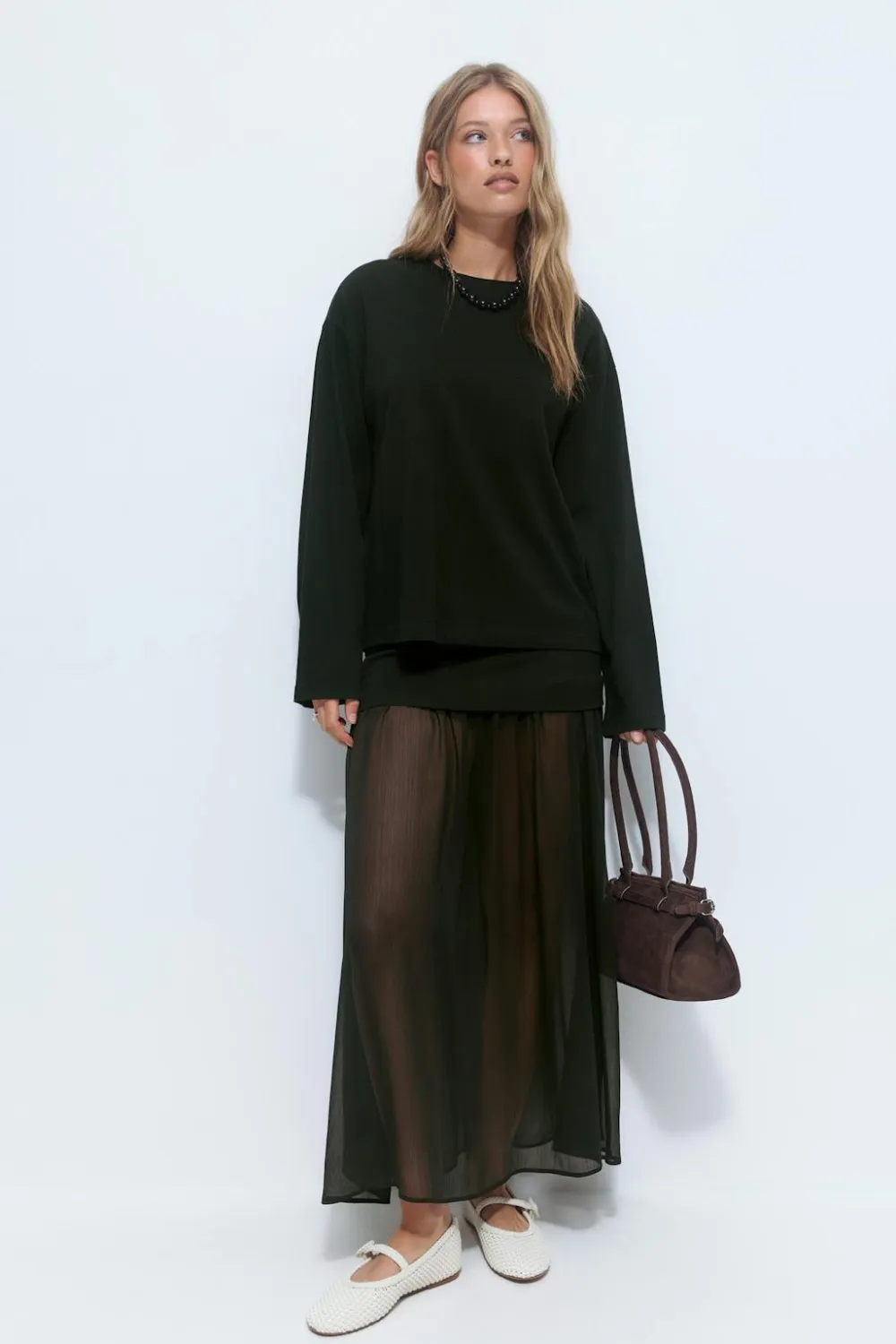 Gina Tricot Peated axi kirt Svart Online
