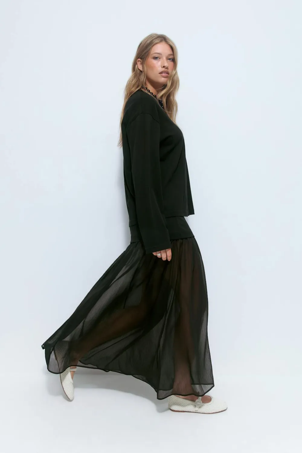 Gina Tricot Peated axi kirt Svart Online