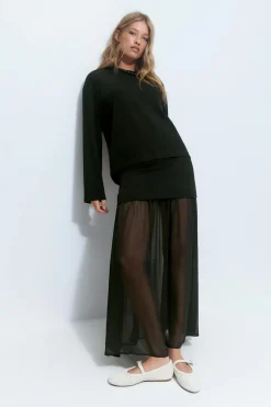 Gina Tricot Peated axi kirt Svart Online