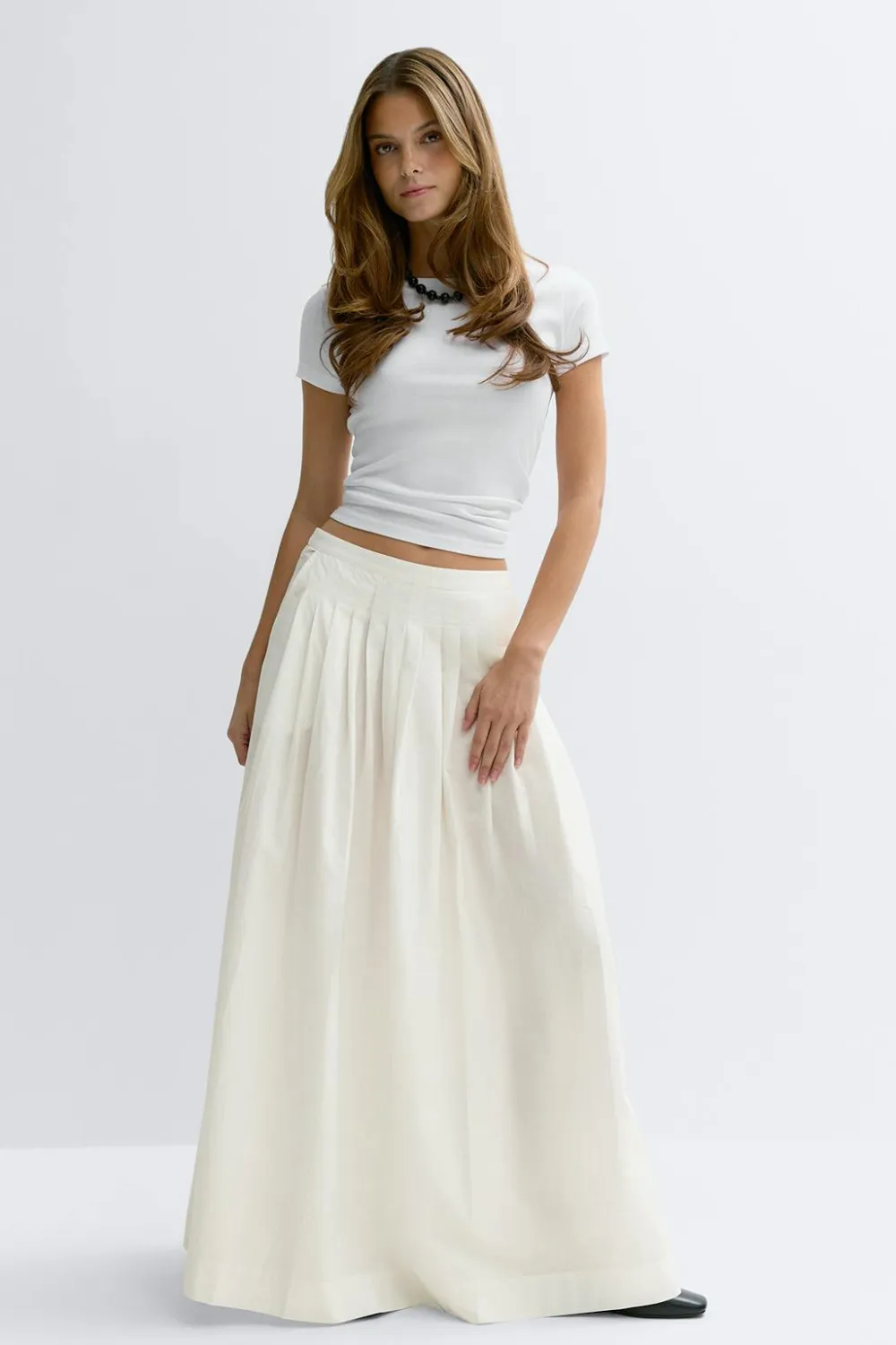 Gina Tricot Peated kirt Hvit Hot