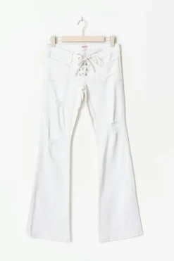 Gina Tricot 14+ peated tie jean Hvit Best