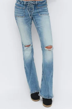 Gina Tricot 14+ peated tie jean ta Blå Best