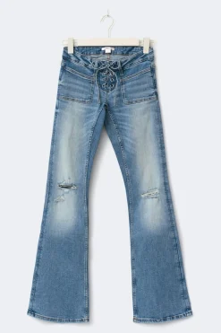 Gina Tricot 14+ peated tie jean ta Blå Best