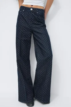 Gina Tricot Polka dot jeans Blå Best