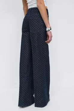 Gina Tricot Polka dot jeans Blå Best