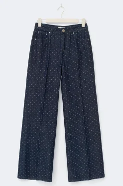 Gina Tricot Polka dot jeans Blå Best